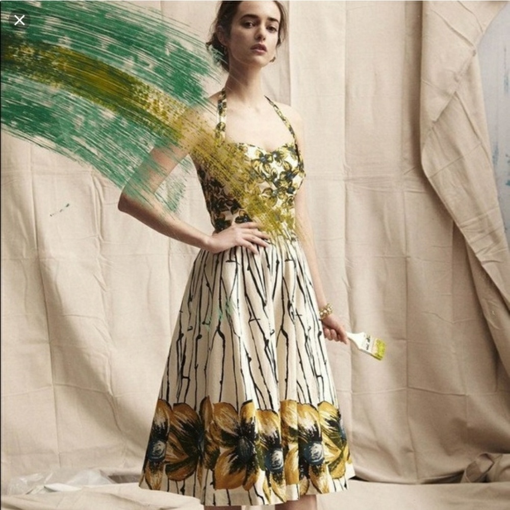 Anthro Girls from Savoy Floral  halter dress